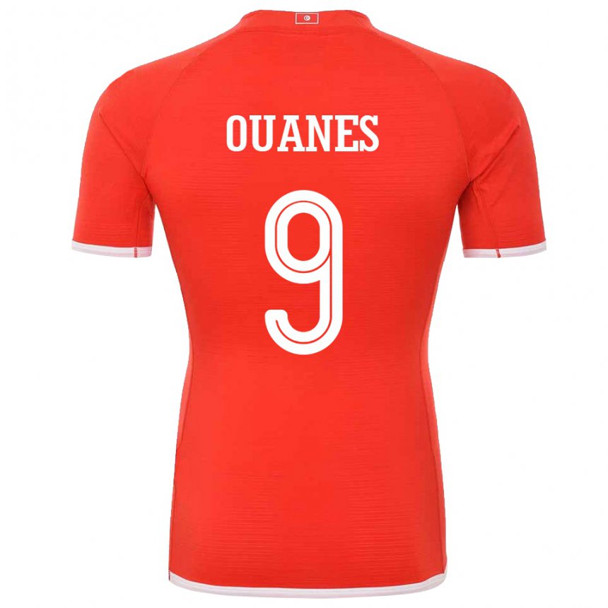 Hombre Camiseta Túnez Mortadha Ben Ouanes #9 Rojo 1ª Equipación 22-24 La Camisa Chile