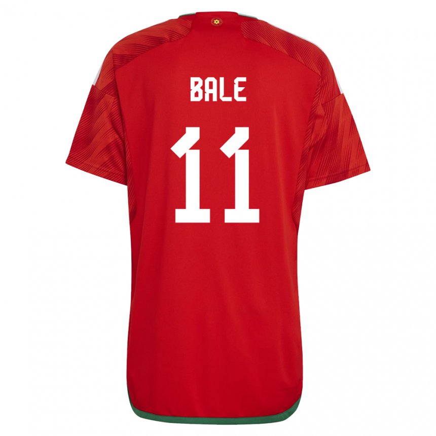 Hombre Camiseta Gales Gareth Bale #11 Rojo 1ª Equipación 22-24 La Camisa Chile