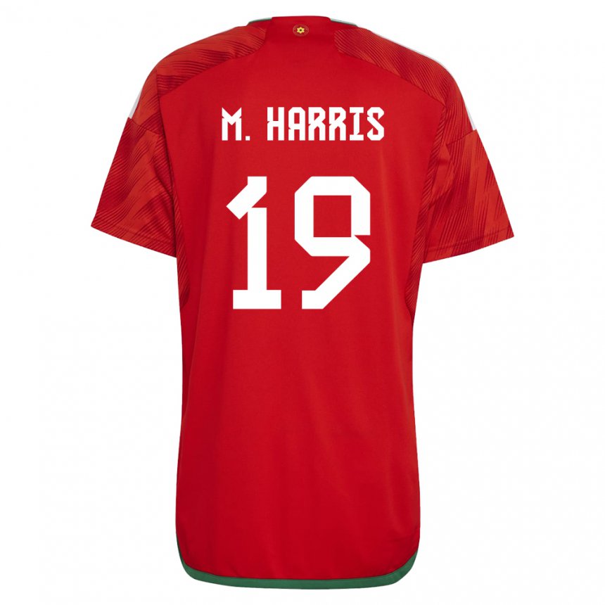 Hombre Camiseta Gales Mark Harris #19 Rojo 1ª Equipación 22-24 La Camisa Chile