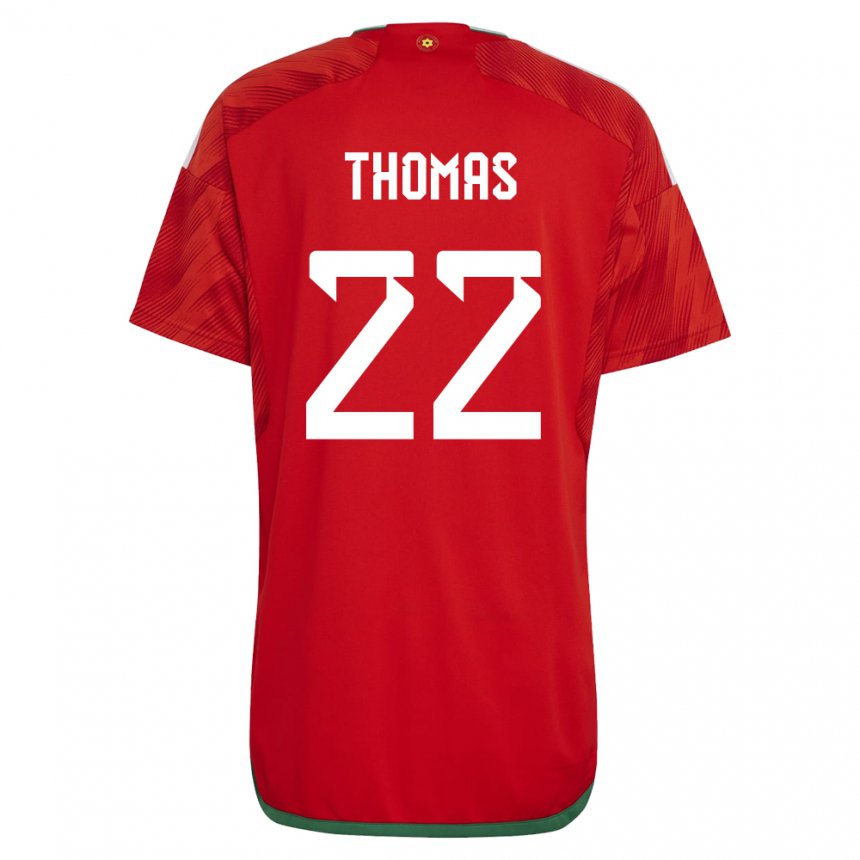 Hombre Camiseta Gales Sorba Thomas #22 Rojo 1ª Equipación 22-24 La Camisa Chile