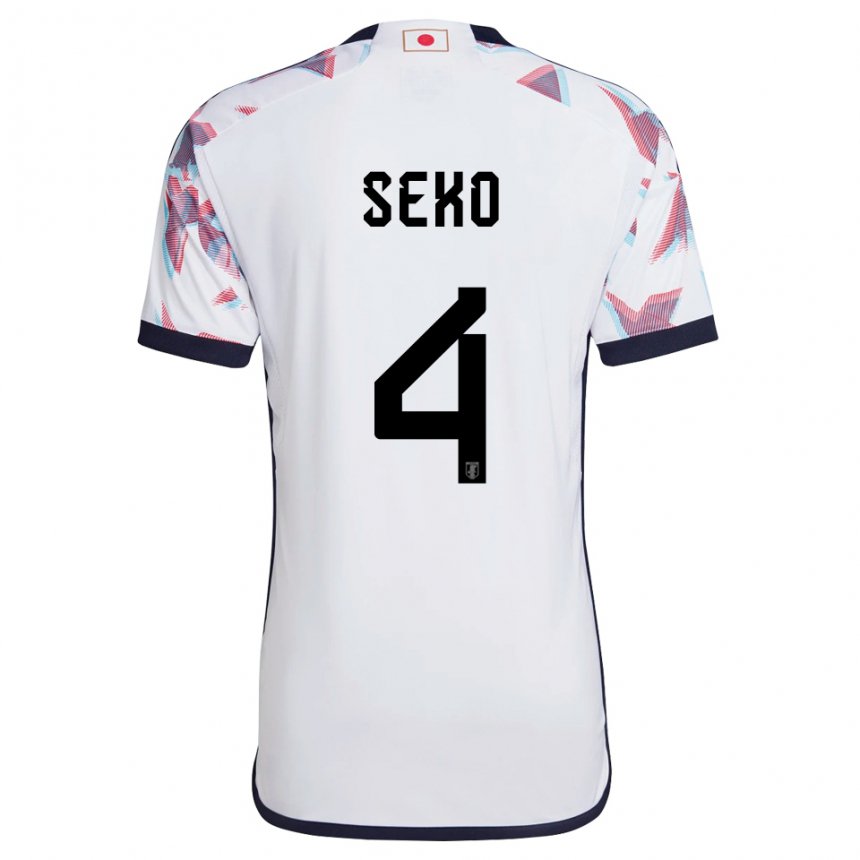 Hombre Camiseta Japón Ayumu Seko #4 Blanco 2ª Equipación 22-24 La Camisa Chile