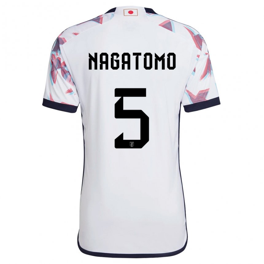 Hombre Camiseta Japón Yuto Nagatomo #5 Blanco 2ª Equipación 22-24 La Camisa Chile