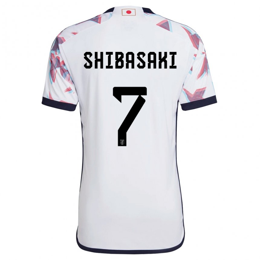 Hombre Camiseta Japón Gaku Shibasaki #7 Blanco 2ª Equipación 22-24 La Camisa Chile
