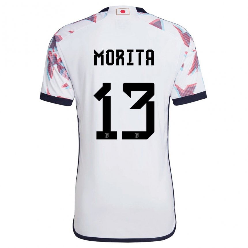 Hombre Camiseta Japón Hidemasa Morita #13 Blanco 2ª Equipación 22-24 La Camisa Chile