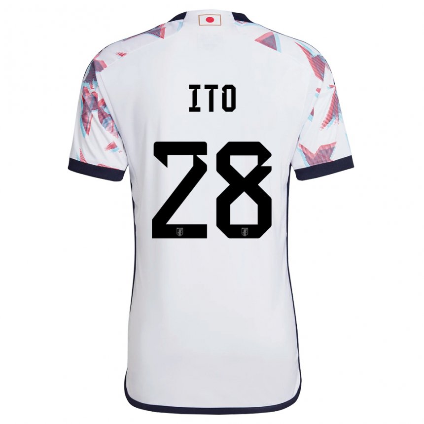 Hombre Camiseta Japón Hiroki Ito #28 Blanco 2ª Equipación 22-24 La Camisa Chile