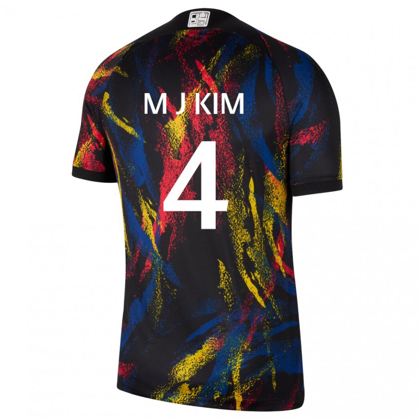 Hombre Camiseta Corea Del Sur Min-jae Kim #4 Multicolores 2ª Equipación 22-24 La Camisa Chile