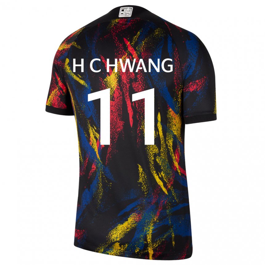 Hombre Camiseta Corea Del Sur Hee-chan Hwang #11 Multicolores 2ª Equipación 22-24 La Camisa Chile