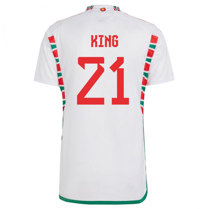 Hombre Camiseta Gales Tom King #21 Blanco 2ª Equipación 22-24 La Camisa Chile