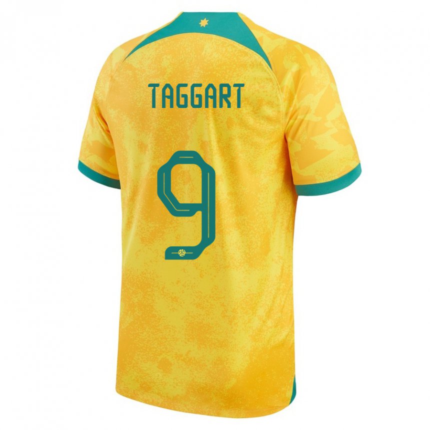 Mujer Camiseta Australia Adam Taggart #9 Dorado 1ª Equipación 22-24 La Camisa Chile