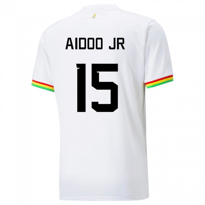 Mujer Camiseta Ghana Joseph Aidoo #15 Blanco 1ª Equipación 22-24 La Camisa Chile