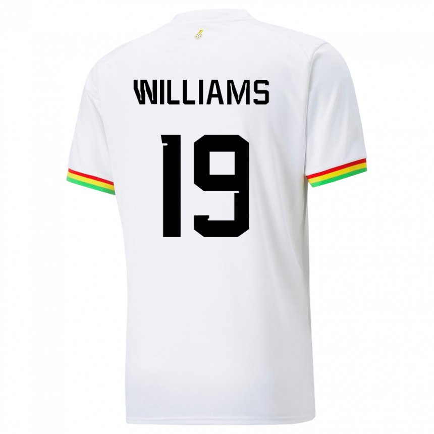 Mujer Camiseta Ghana Inaki Williams #19 Blanco 1ª Equipación 22-24 La Camisa Chile