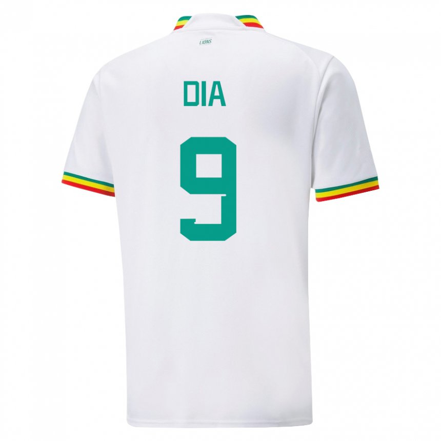 Mujer Camiseta Senegal Boulaye Dia #9 Blanco 1ª Equipación 22-24 La Camisa Chile