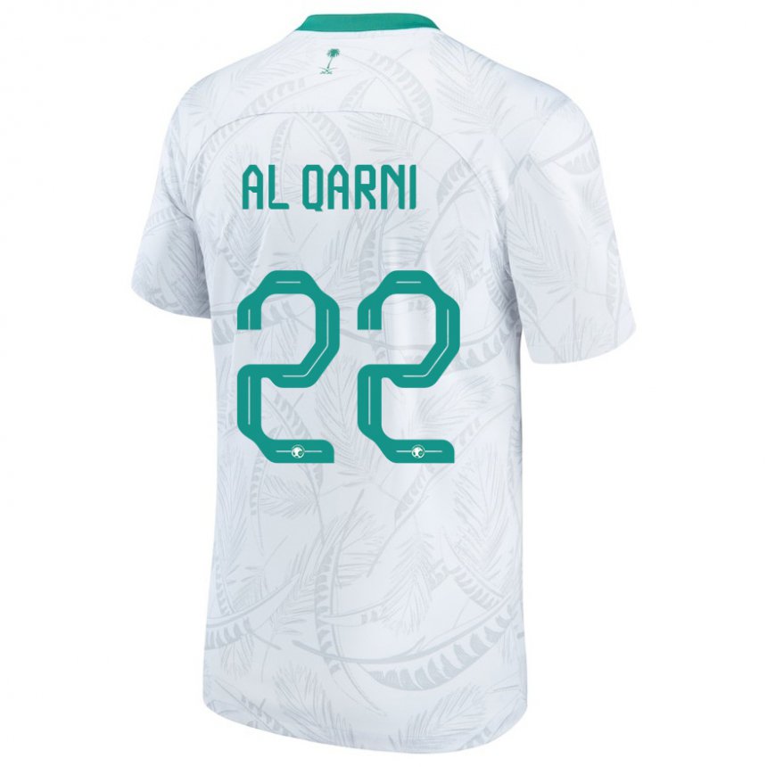 Mujer Camiseta Arabia Saudita Fawaz Al Qarni #22 Blanco 1ª Equipación 22-24 La Camisa Chile