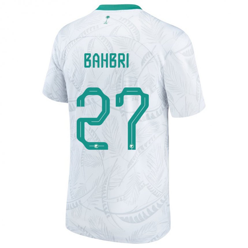 Mujer Camiseta Arabia Saudita Hatan Bahbri #27 Blanco 1ª Equipación 22-24 La Camisa Chile