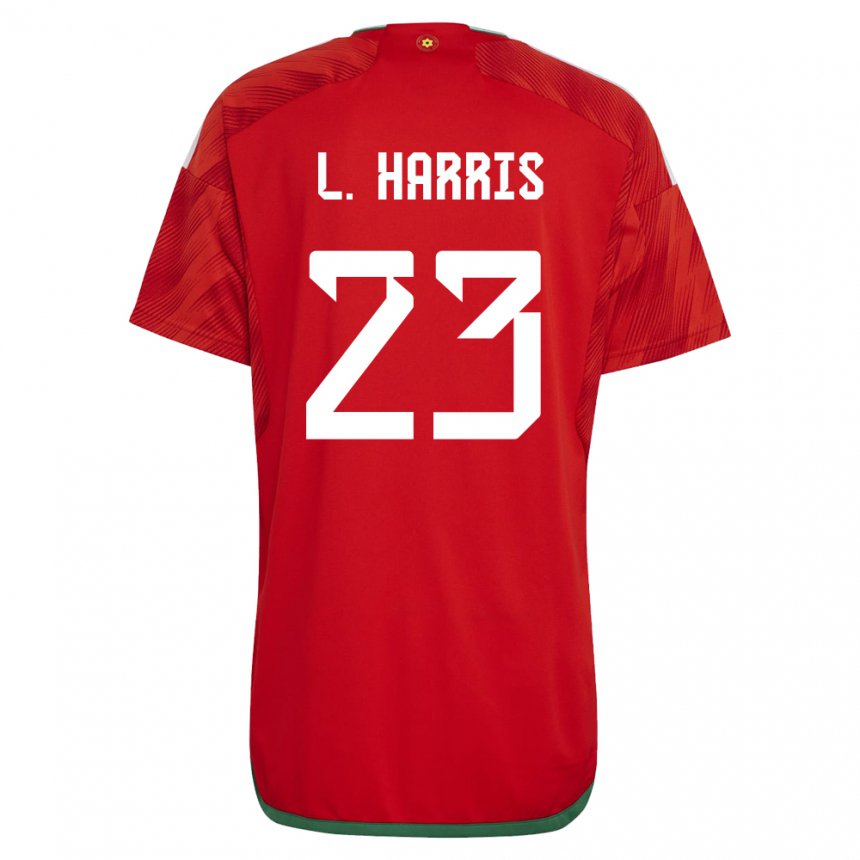 Mujer Camiseta Gales Luke Harris #23 Rojo 1ª Equipación 22-24 La Camisa Chile