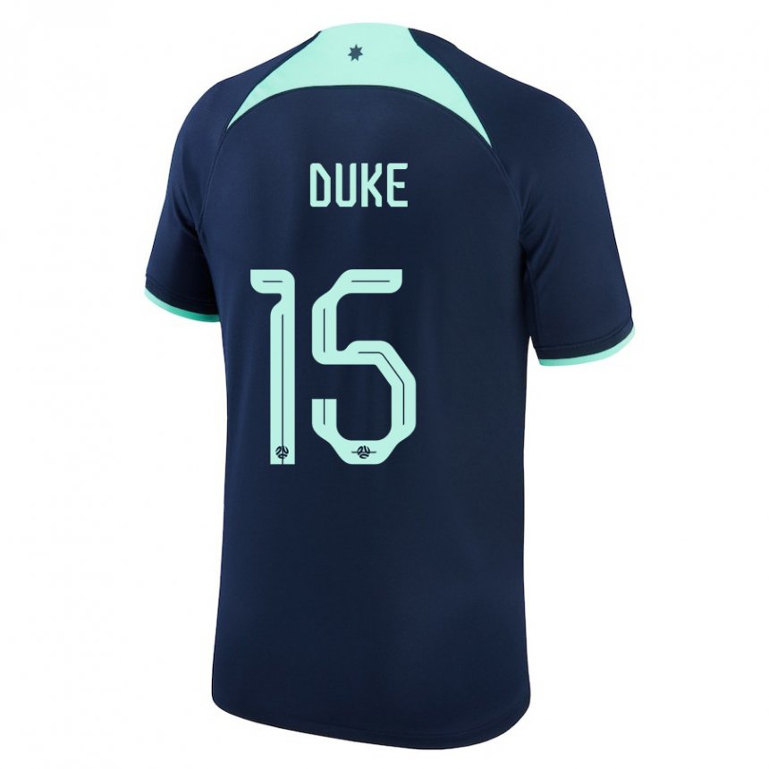 Mujer Camiseta Australia Mitchell Duke #15 Azul Oscuro 2ª Equipación 22-24 La Camisa Chile