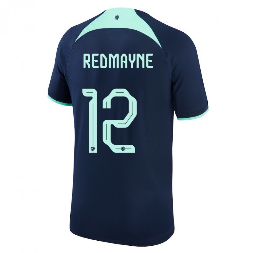 Mujer Camiseta Australia Andrew Redmayne #12 Azul Oscuro 2ª Equipación 22-24 La Camisa Chile