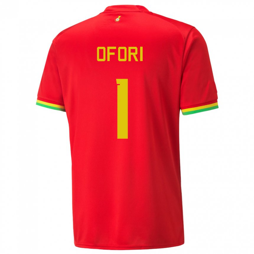 Mujer Camiseta Ghana Richard Ofori #1 Rojo 2ª Equipación 22-24 La Camisa Chile