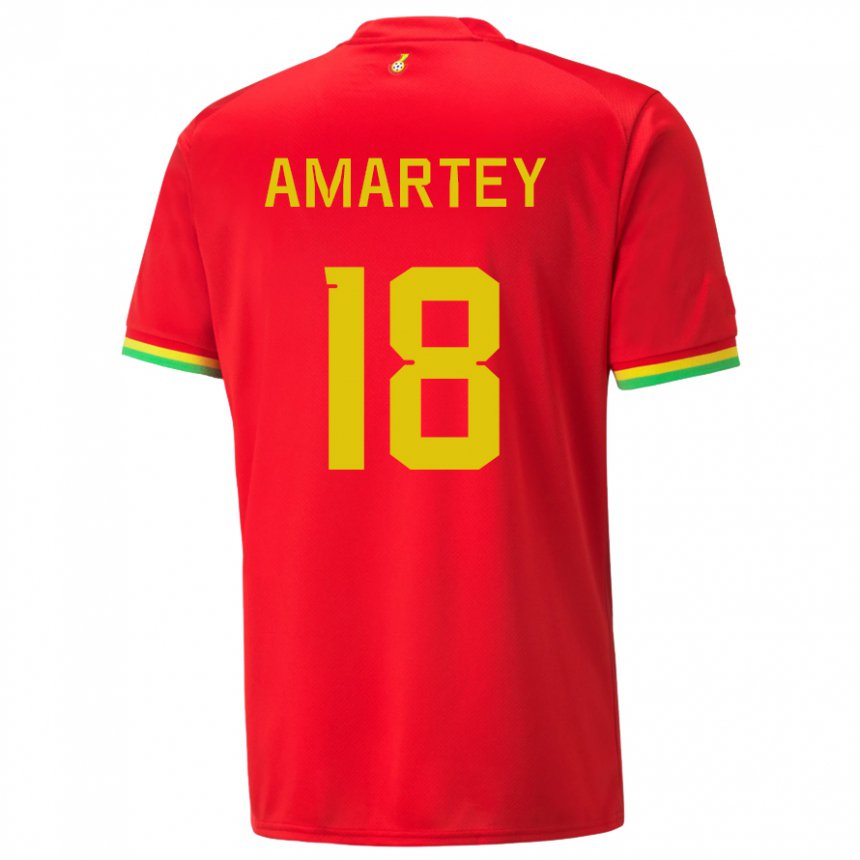 Mujer Camiseta Ghana Daniel Amartey #18 Rojo 2ª Equipación 22-24 La Camisa Chile