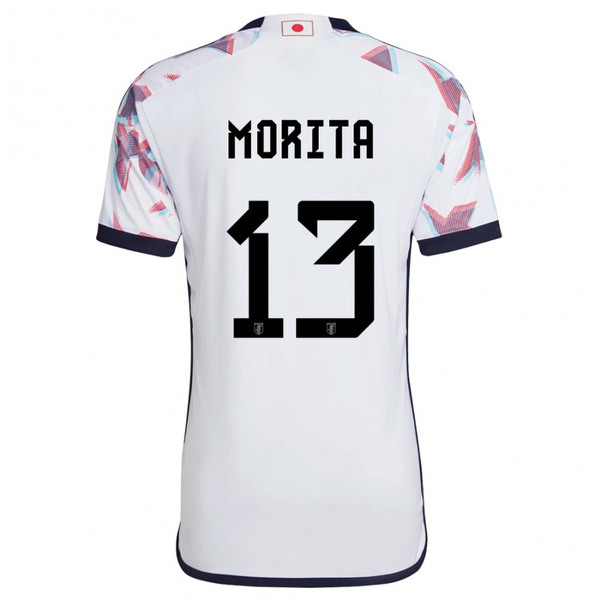 Mujer Camiseta Japón Hidemasa Morita #13 Blanco 2ª Equipación 22-24 La Camisa Chile