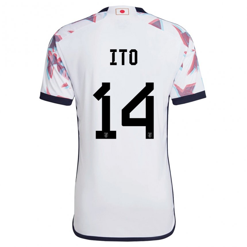 Mujer Camiseta Japón Junya Ito #14 Blanco 2ª Equipación 22-24 La Camisa Chile