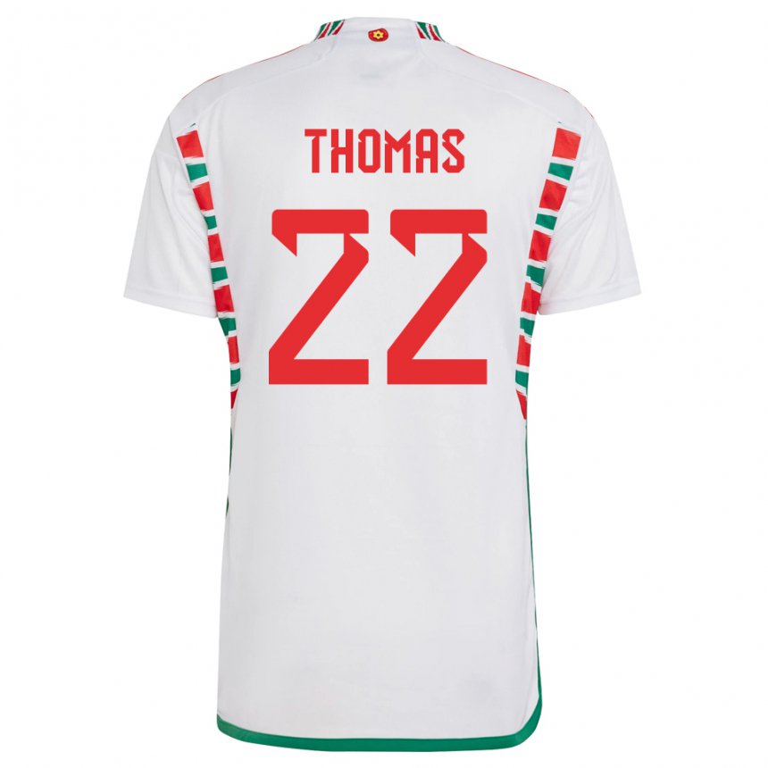 Mujer Camiseta Gales Sorba Thomas #22 Blanco 2ª Equipación 22-24 La Camisa Chile