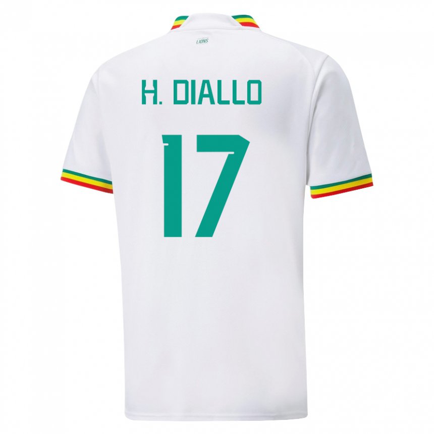 Niño Camiseta Senegal Hapsatou Malado Diallo #17 Blanco 1ª Equipación 22-24 La Camisa Chile