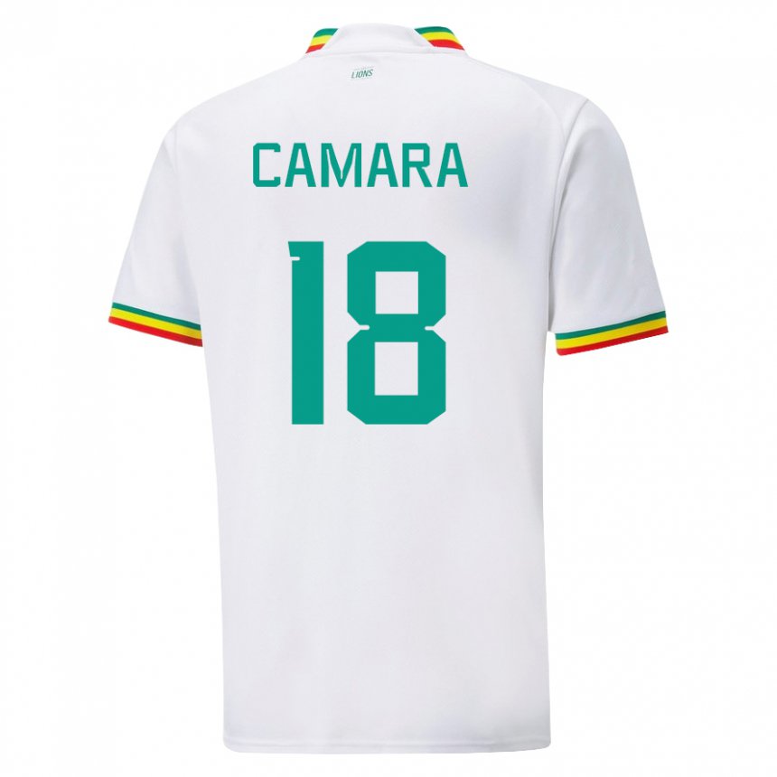 Niño Camiseta Senegal Meta Camara #18 Blanco 1ª Equipación 22-24 La Camisa Chile