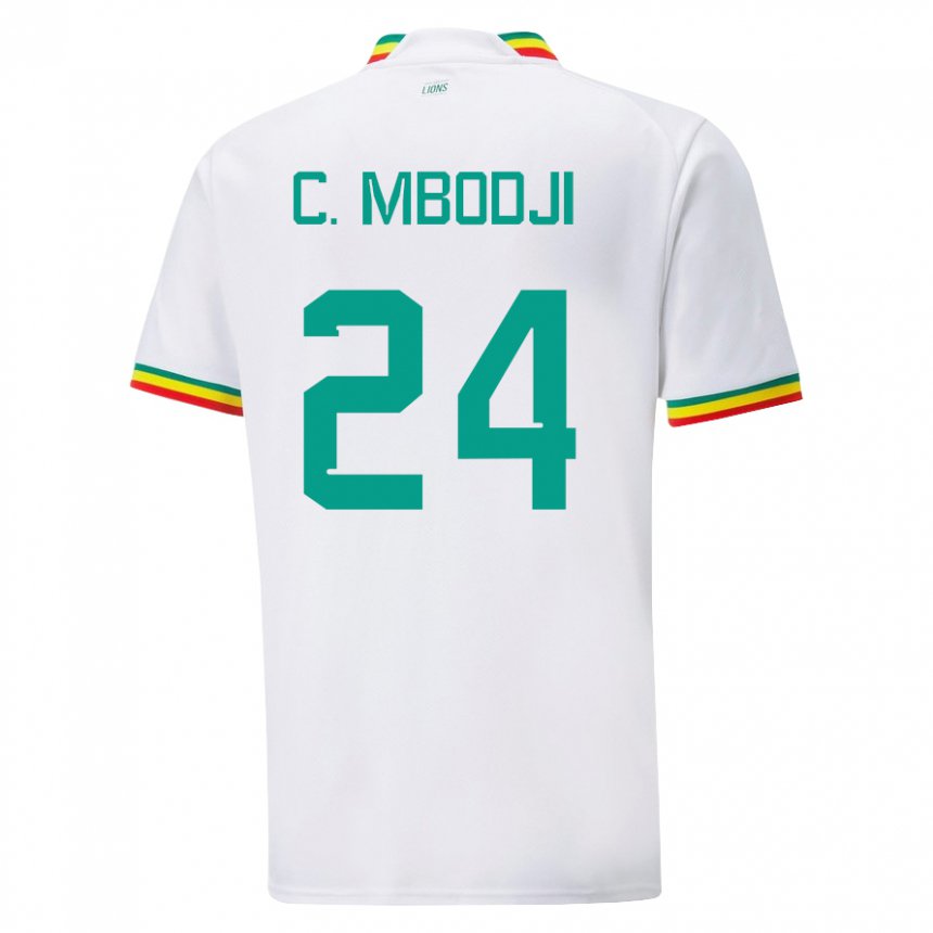 Niño Camiseta Senegal Coumba Sylla Mbodji #24 Blanco 1ª Equipación 22-24 La Camisa Chile