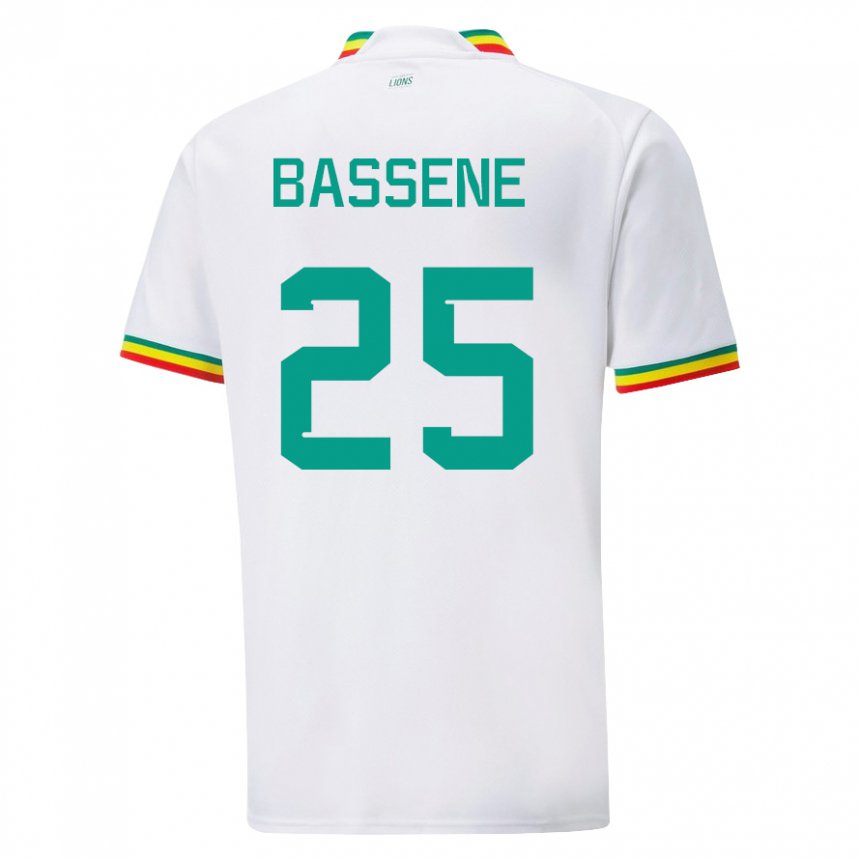 Niño Camiseta Senegal Pascaline Bassene #25 Blanco 1ª Equipación 22-24 La Camisa Chile