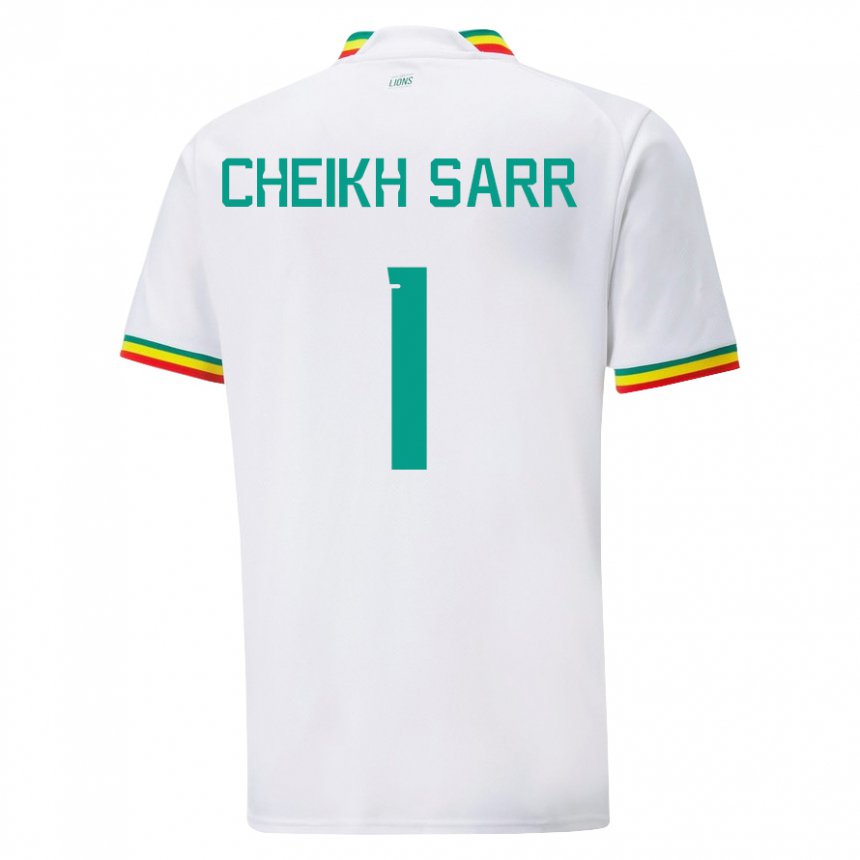 Niño Camiseta Senegal Cheikh Sarr #1 Blanco 1ª Equipación 22-24 La Camisa Chile