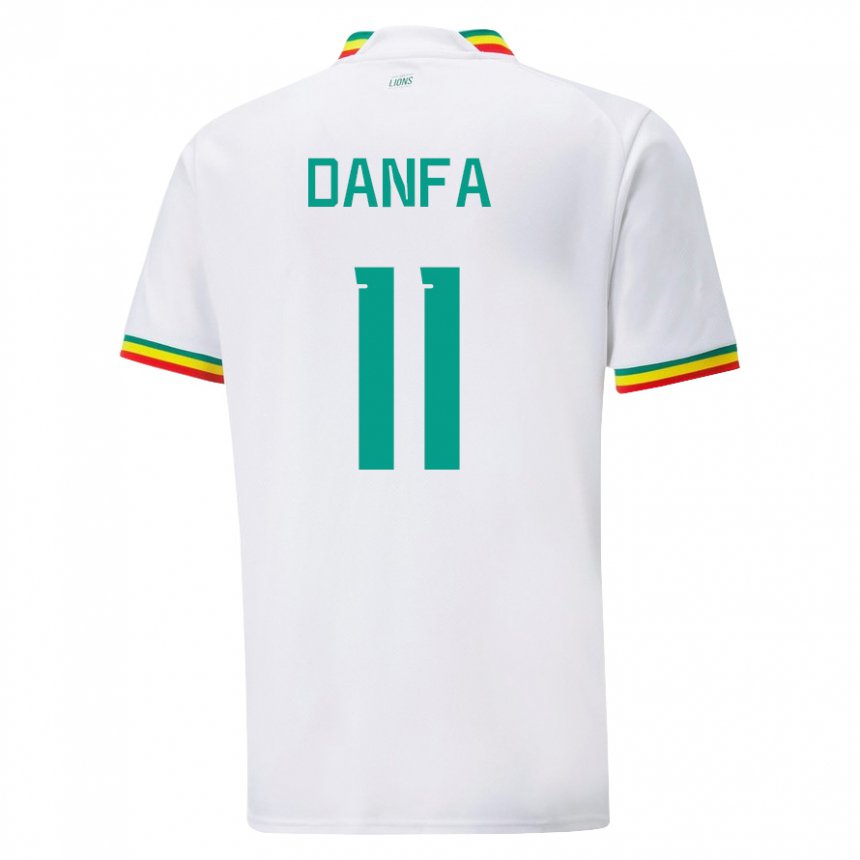 Niño Camiseta Senegal Mamadou Danfa #11 Blanco 1ª Equipación 22-24 La Camisa Chile