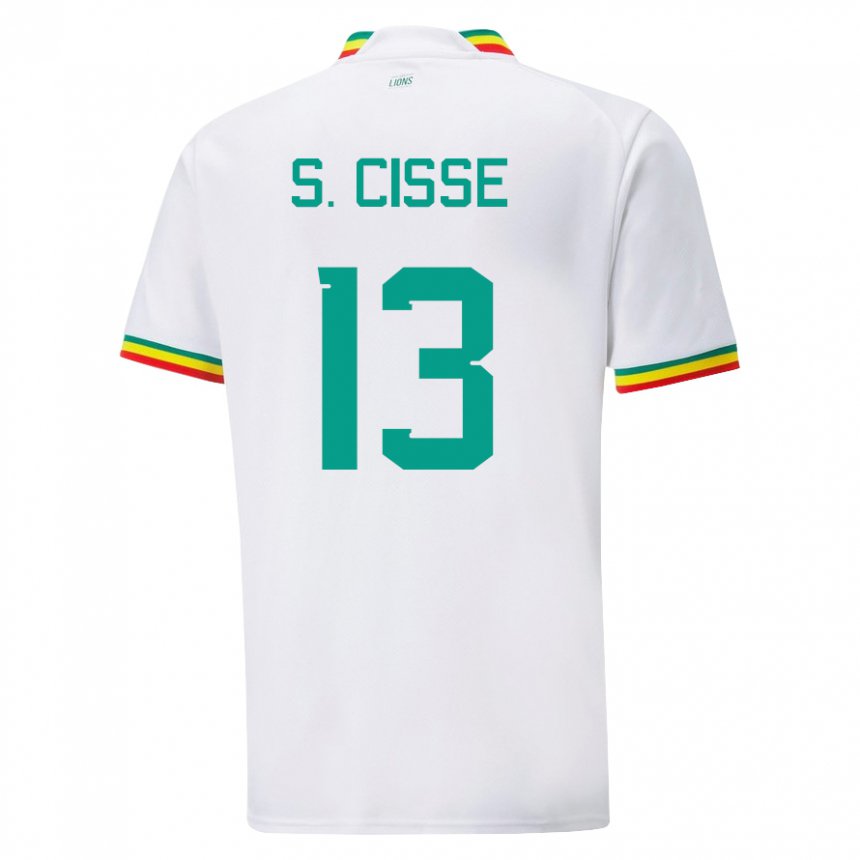 Niño Camiseta Senegal Souleymane Cisse #13 Blanco 1ª Equipación 22-24 La Camisa Chile