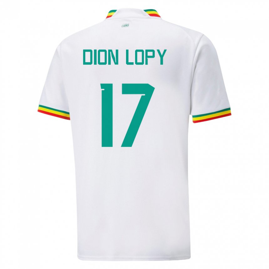 Niño Camiseta Senegal Dion Lopy #17 Blanco 1ª Equipación 22-24 La Camisa Chile