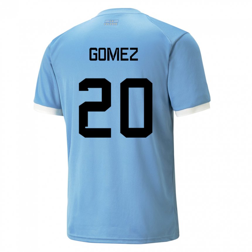 Niño Camiseta Uruguay Luciana Gomez #20 Azul 1ª Equipación 22-24 La Camisa Chile