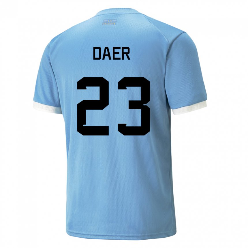 Niño Camiseta Uruguay Zulma Daer #23 Azul 1ª Equipación 22-24 La Camisa Chile