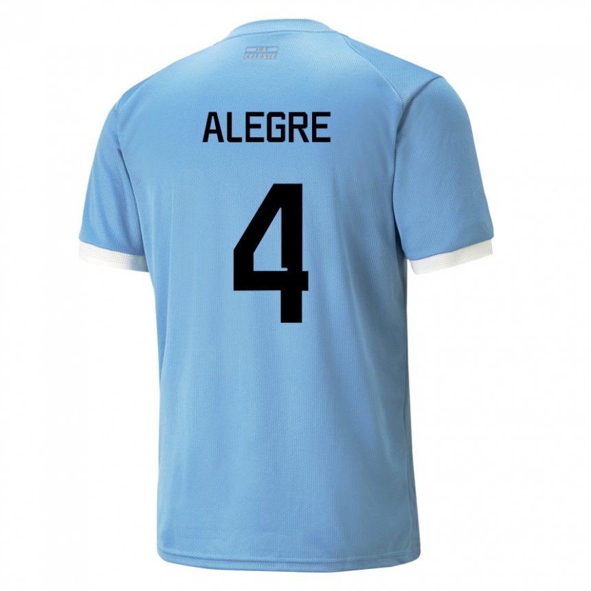 Niño Camiseta Uruguay Ignacio Alegre #4 Azul 1ª Equipación 22-24 La Camisa Chile