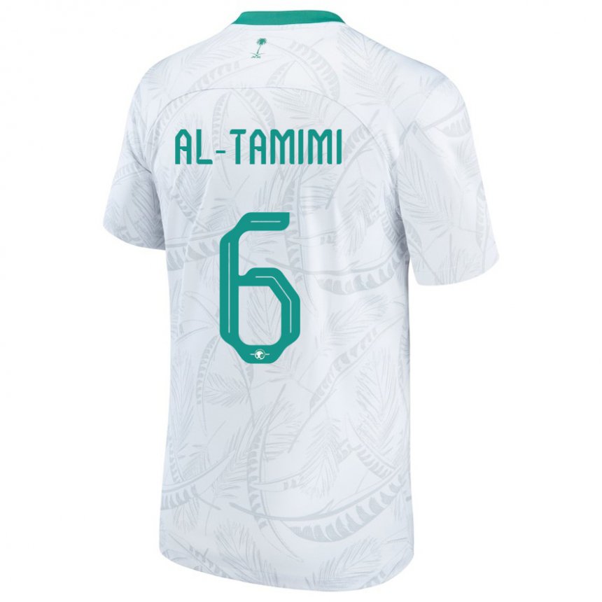 Niño Camiseta Arabia Saudita Maryam Al Tamimi #6 Blanco 1ª Equipación 22-24 La Camisa Chile