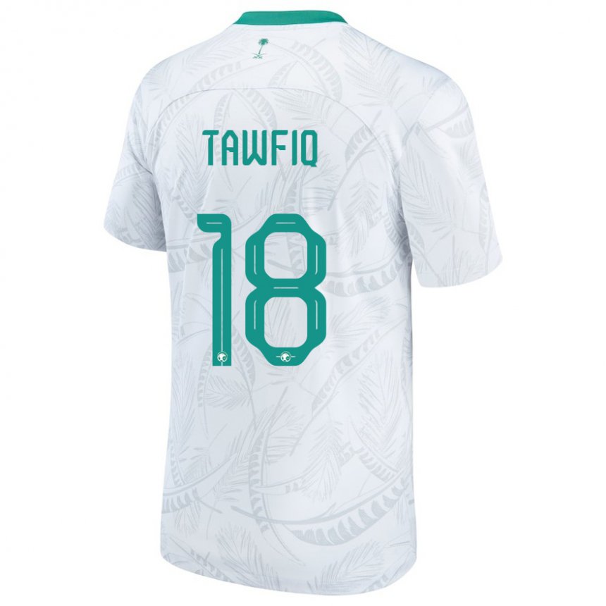 Niño Camiseta Arabia Saudita Saba Tawfiq #18 Blanco 1ª Equipación 22-24 La Camisa Chile