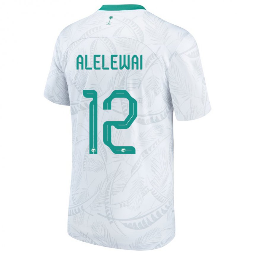 Niño Camiseta Arabia Saudita Abdulaziz Alelewai #12 Blanco 1ª Equipación 22-24 La Camisa Chile