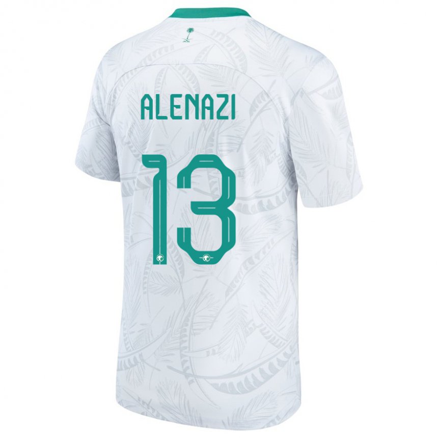 Niño Camiseta Arabia Saudita Abdullah Alenazi #13 Blanco 1ª Equipación 22-24 La Camisa Chile