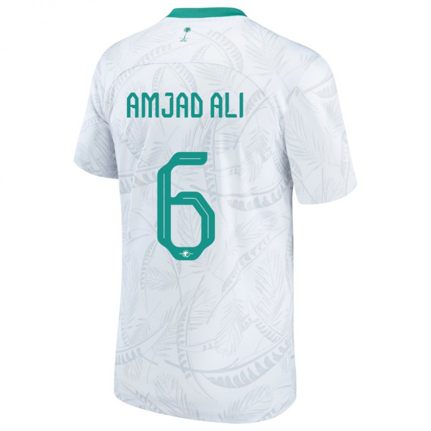 Niño Camiseta Arabia Saudita Amjad Ali #6 Blanco 1ª Equipación 22-24 La Camisa Chile