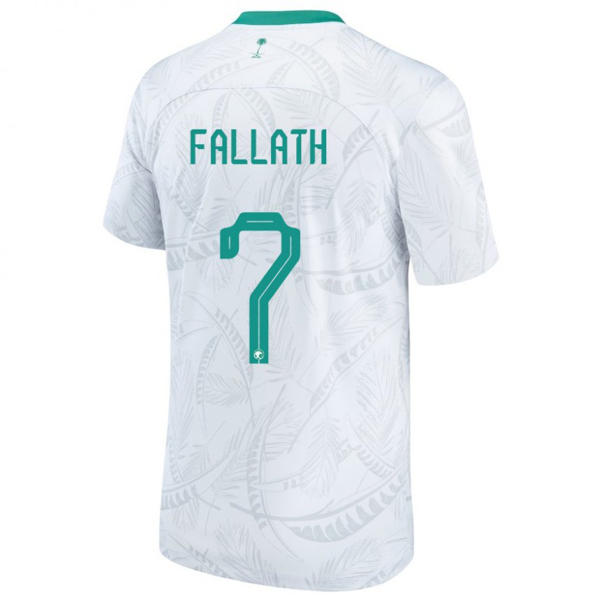 Niño Camiseta Arabia Saudita Fahad Fallath #7 Blanco 1ª Equipación 22-24 La Camisa Chile