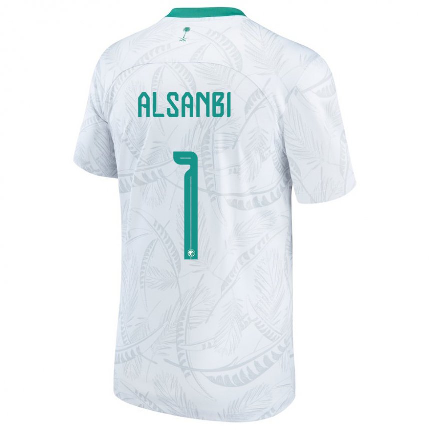 Niño Camiseta Arabia Saudita Abdulrahman Alsanbi #1 Blanco 1ª Equipación 22-24 La Camisa Chile