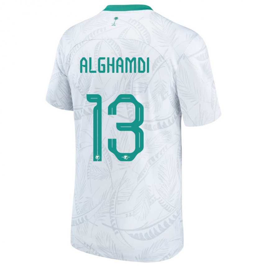 Niño Camiseta Arabia Saudita Hazzaa Alghamdi #13 Blanco 1ª Equipación 22-24 La Camisa Chile