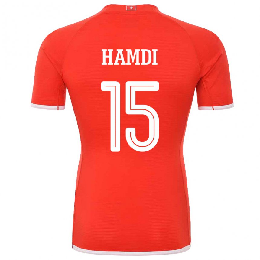 Niño Camiseta Túnez Hanna Hamdi #15 Rojo 1ª Equipación 22-24 La Camisa Chile