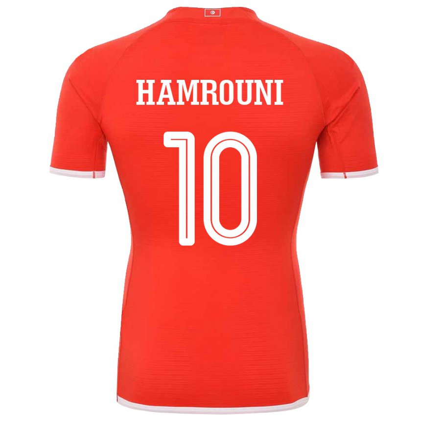 Niño Camiseta Túnez Rayen Hamrouni #10 Rojo 1ª Equipación 22-24 La Camisa Chile