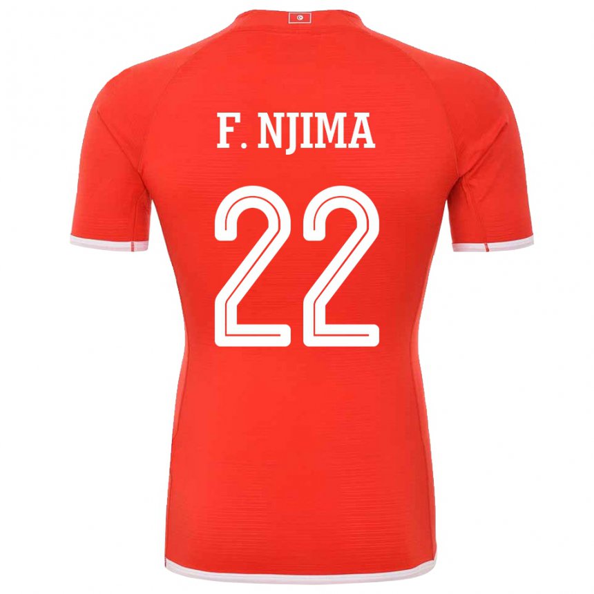 Niño Camiseta Túnez Firas Ben Njima #22 Rojo 1ª Equipación 22-24 La Camisa Chile