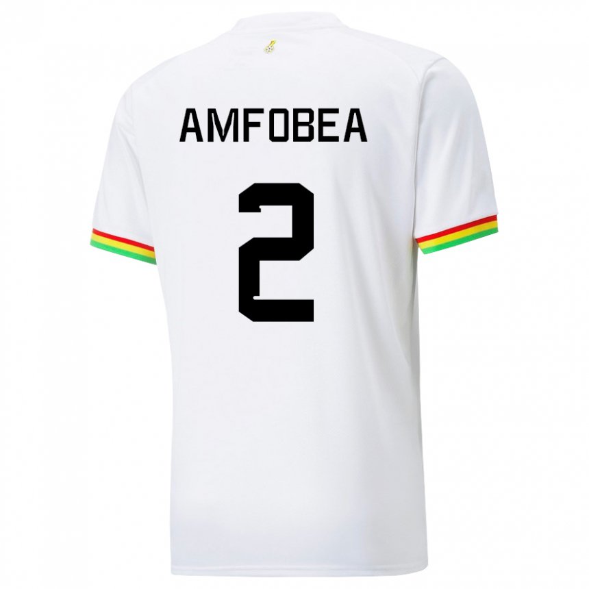 Niño Camiseta Ghana Gladys Amfobea #2 Blanco 1ª Equipación 22-24 La Camisa Chile