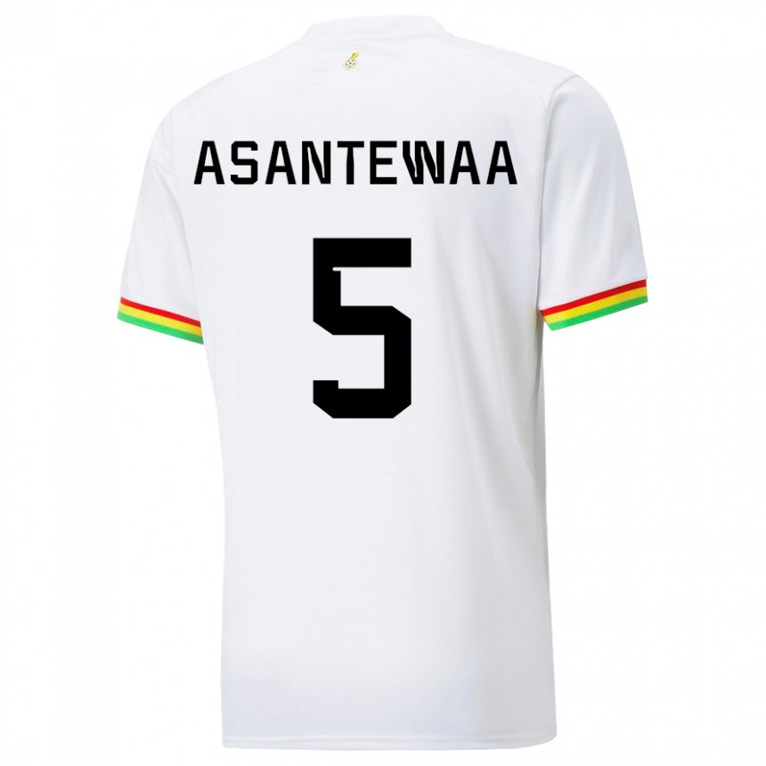 Niño Camiseta Ghana Grace Asantewaa #5 Blanco 1ª Equipación 22-24 La Camisa Chile